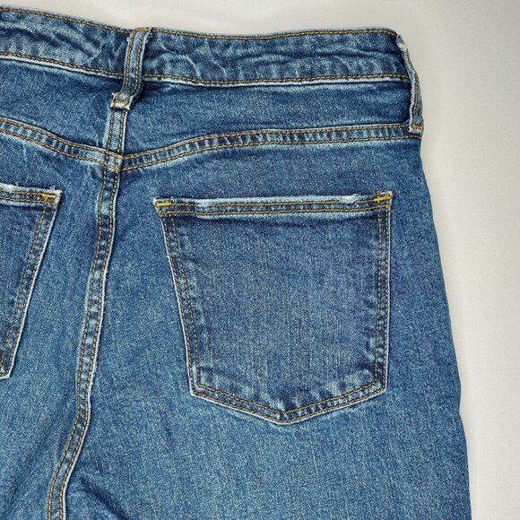 Universal Thread Womens Jeans 6/28R High Rise Slim Straight Distressed Denim - Picture 14 of 16